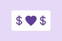 Dollar with heart