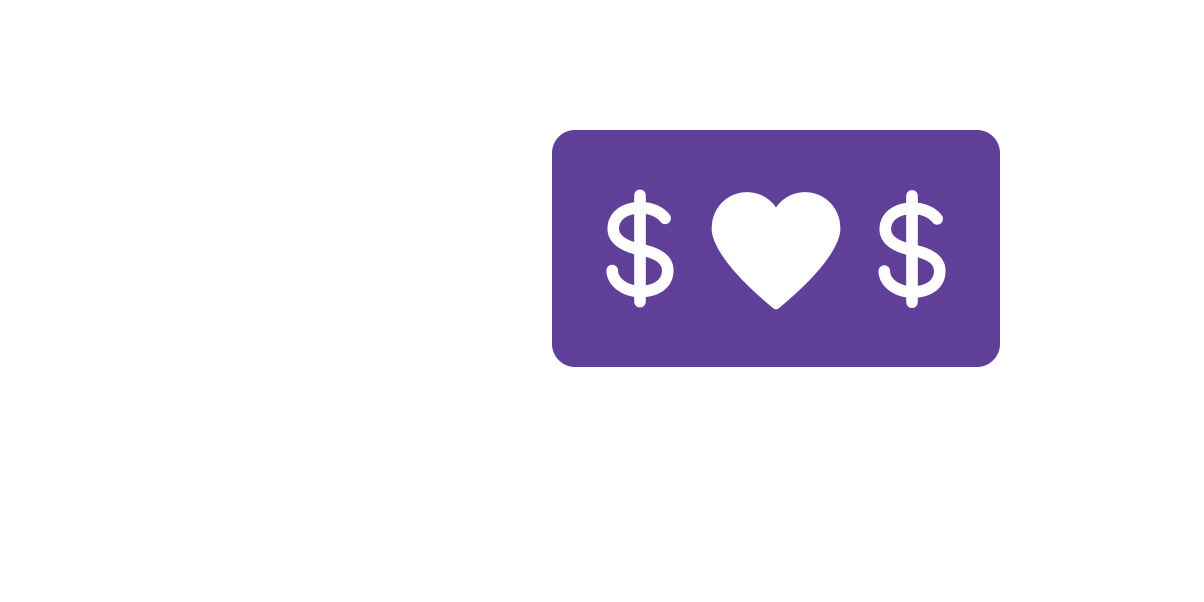 Dollar with heart