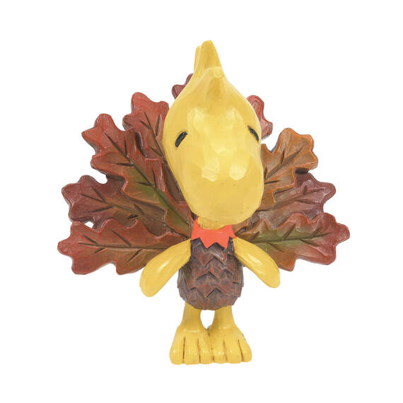 Jim Shore Peanuts Woodstock Turkey Mini Figurine, 3.3"